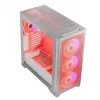 PC korpuss MODECOM VOLCANO EXPANSE S APEX ARGB Midi Tower balts — rūdīts stikls, ARGB, atbalsta micro ATX, GPU līdz 430 mm