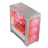 PC korpuss MODECOM VOLCANO EXPANSE S APEX ARGB Midi Tower balts — rūdīts stikls, ARGB, atbalsta micro ATX, GPU līdz 430 mm
