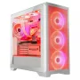 PC korpuss MODECOM VOLCANO EXPANSE S APEX ARGB Midi Tower balts — rūdīts stikls, ARGB, atbalsta micro ATX, GPU līdz 430 mm