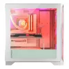 PC Case MODECOM VOLCANO EXPANSE T APEX ARGB MIDI balta — rūdīts stikls, ARGB, USB-C, atbalsta micro-ATX, GPU līdz 430 mm