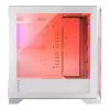 PC Case MODECOM VOLCANO EXPANSE T APEX ARGB MIDI balta — rūdīts stikls, ARGB, USB-C, atbalsta micro-ATX, GPU līdz 430 mm