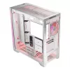 PC Case MODECOM VOLCANO EXPANSE T APEX ARGB MIDI balta — rūdīts stikls, ARGB, USB-C, atbalsta micro-ATX, GPU līdz 430 mm