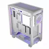 Datora korpuss MODECOM Volcano Perun Apex ARGB balts — Midi tornis, rūdīts stikls, ARGB, USB-C, atbalsta micro ATX, GPU līdz 39 cm