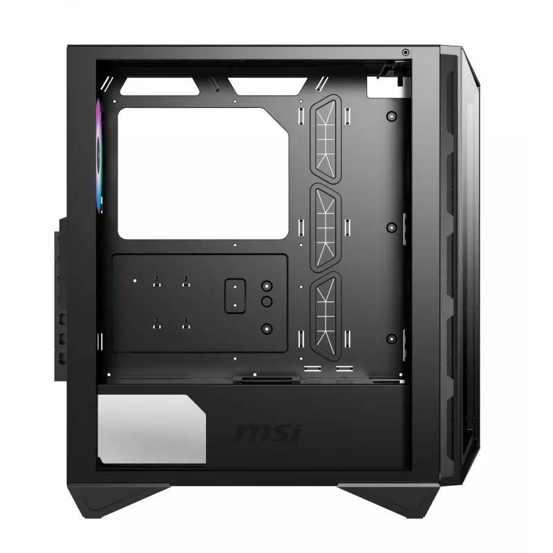 MSI MPG GUNGNIR 110R Mid Tower spēļu datora korpuss melns, USB 3.2 Gen2 Type C, 4x 120mm ARGB ventilators, Mystic Light sinhronizācija, 1 uz 6 ARGB vadības plate, 2x rūdīta stikla paneļi, ATX, mATX, mini-ITX