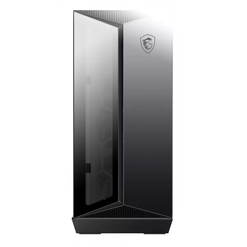 MSI MPG GUNGNIR 110R Mid Tower spēļu datora korpuss melns, USB 3.2 Gen2 Type C, 4x 120mm ARGB ventilators, Mystic Light sinhronizācija, 1 uz 6 ARGB vadības plate, 2x rūdīta stikla paneļi, ATX, mATX, mini-ITX