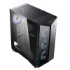 MSI MPG GUNGNIR 110R Mid Tower spēļu datora korpuss melns, USB 3.2 Gen2 Type C, 4x 120mm ARGB ventilators, Mystic Light sinhronizācija, 1 uz 6 ARGB vadības plate, 2x rūdīta stikla paneļi, ATX, mATX, mini-ITX
