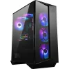 MSI MPG GUNGNIR 110R Mid Tower spēļu datora korpuss melns, USB 3.2 Gen2 Type C, 4x 120mm ARGB ventilators, Mystic Light sinhronizācija, 1 uz 6 ARGB vadības plate, 2x rūdīta stikla paneļi, ATX, mATX, mini-ITX