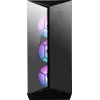 MSI MPG GUNGNIR 110R Mid Tower spēļu datora korpuss melns, USB 3.2 Gen2 Type C, 4x 120mm ARGB ventilators, Mystic Light sinhronizācija, 1 uz 6 ARGB vadības plate, 2x rūdīta stikla paneļi, ATX, mATX, mini-ITX