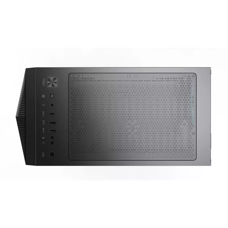 MSI MPG GUNGNIR 110R Mid Tower spēļu datora korpuss melns, USB 3.2 Gen2 Type C, 4x 120mm ARGB ventilators, Mystic Light sinhronizācija, 1 uz 6 ARGB vadības plate, 2x rūdīta stikla paneļi, ATX, mATX, mini-ITX