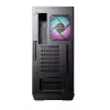 MSI MPG GUNGNIR 110R Mid Tower spēļu datora korpuss melns, USB 3.2 Gen2 Type C, 4x 120mm ARGB ventilators, Mystic Light sinhronizācija, 1 uz 6 ARGB vadības plate, 2x rūdīta stikla paneļi, ATX, mATX, mini-ITX