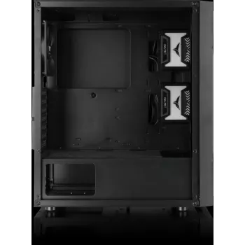 PC korpuss Versa XM1 melns tērauds 120mm ventilators USB3.0 - melns