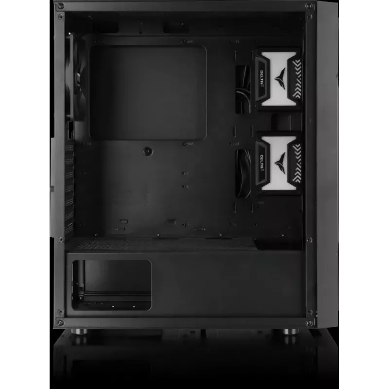 PC korpuss Versa XM1 melns tērauds 120mm ventilators USB3.0 - melns
