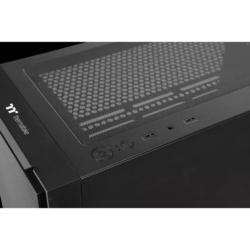 PC korpuss Versa XM1 melns tērauds 120mm ventilators USB3.0 - melns
