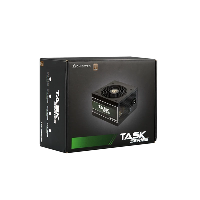 Chieftec Task TPS-500S barošanas bloks 500 W 24-pin ATX ATX Melns