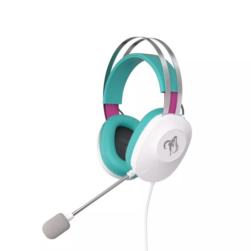 ASUS TUF Gaming H1 Gen II Hatsune Miku Edition austiņas ar vadu, galvas siksna, USB Type-A, rozā, tirkīza, balta