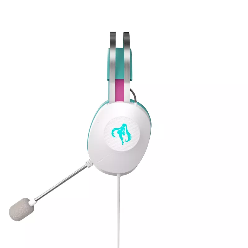 ASUS TUF Gaming H1 Gen II Hatsune Miku Edition austiņas ar vadu, galvas siksna, USB Type-A, rozā, tirkīza, balta