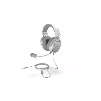 Vadu binaurālās austiņas ENDORFY VIRO Plus USB Onyx balta — 5.3 cm draiveri, 20–20000 Hz, 98 dB, 32 Ω, noņemams mikrofons ar strēli, 2.9 m kabelis