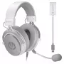 Vadu binaurālās austiņas ENDORFY VIRO Plus USB Onyx balta — 5.3 cm draiveri, 20–20000 Hz, 98 dB, 32 Ω, noņemams mikrofons ar strēli, 2.9 m kabelis