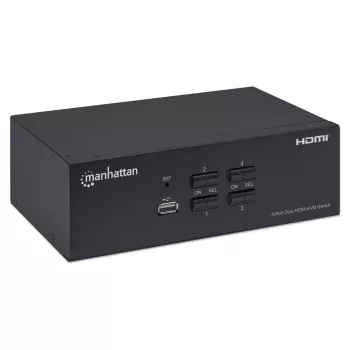 KVM slēdzis Manhattan 4-Port 4K@30Hz USB-A Audio Mic
