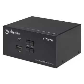KVM slēdzis Manhattan 2-Port 4K HDMI USB Audio Control 2 Computers
