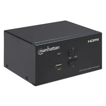 KVM slēdzis Manhattan 2-Port 4K HDMI USB Audio Control 2 Computers