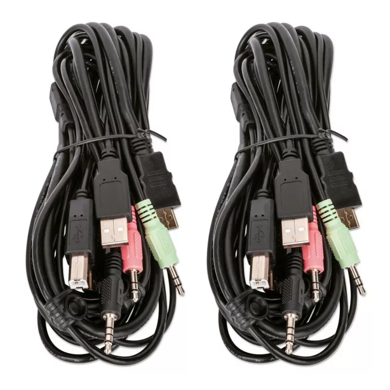 KVM slēdzis Manhattan 2-Port 4K HDMI USB Audio Control 2 Computers