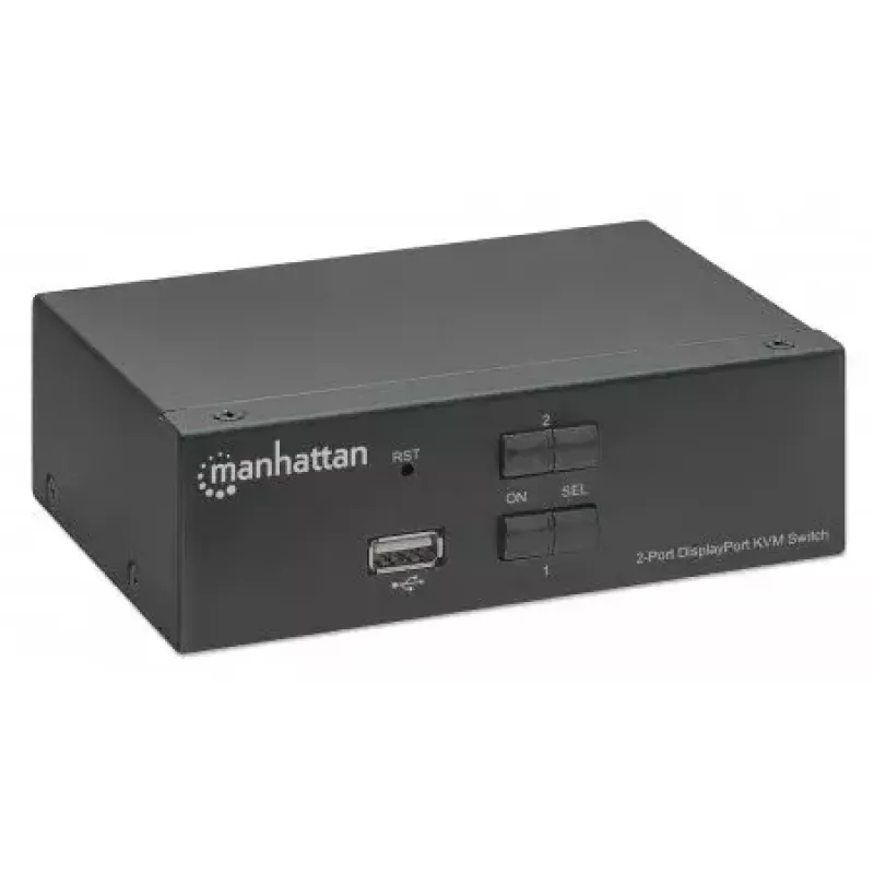 KVM slēdzis Manhattan DisplayPort 1.2 2 pieslēgvietu 4K@60Hz USB-A Audio