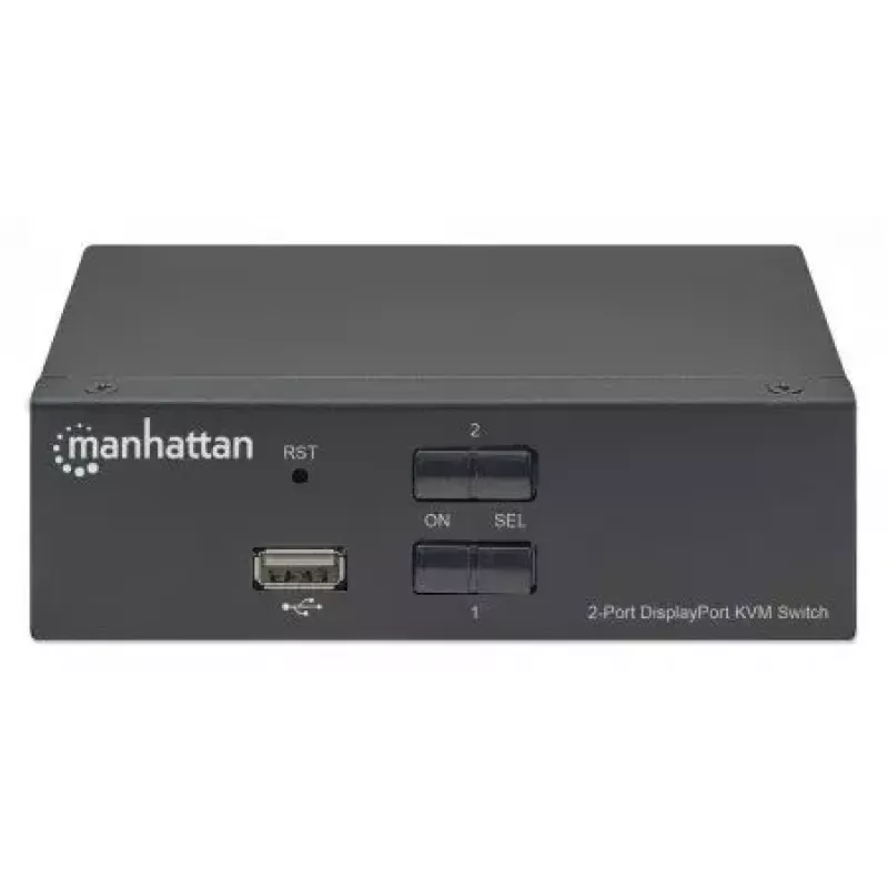 KVM slēdzis Manhattan DisplayPort 1.2 2 pieslēgvietu 4K@60Hz USB-A Audio