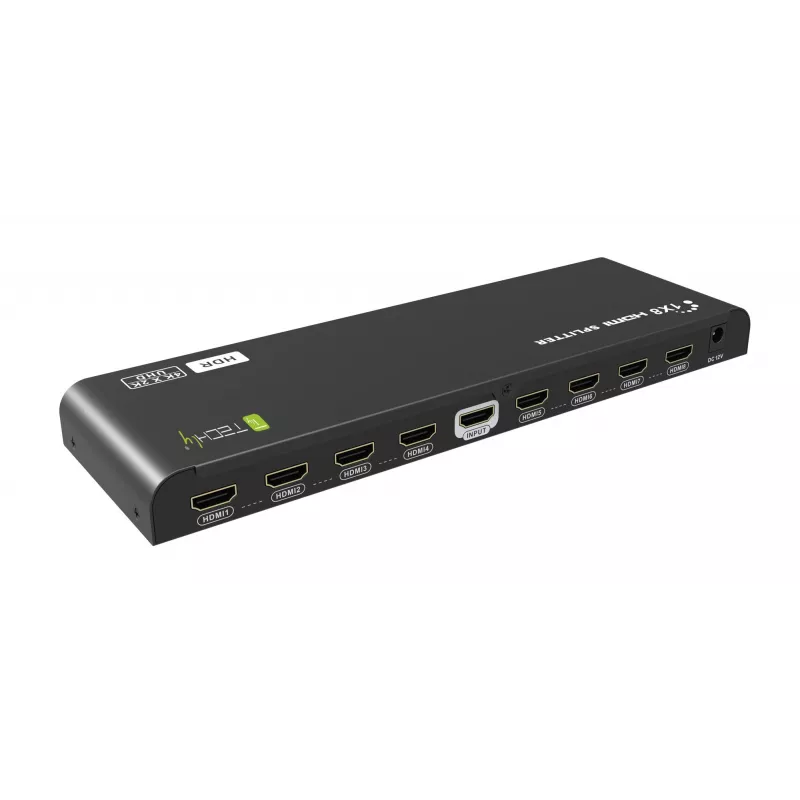 Techly IDATA HDMI2-4K8HDR video sadalītājs HDMI 8x HDMI