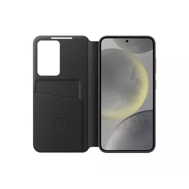 Vāciņa maciņš Samsung Galaxy S24 melns 6,2 collas 1 kartes kabatiņa