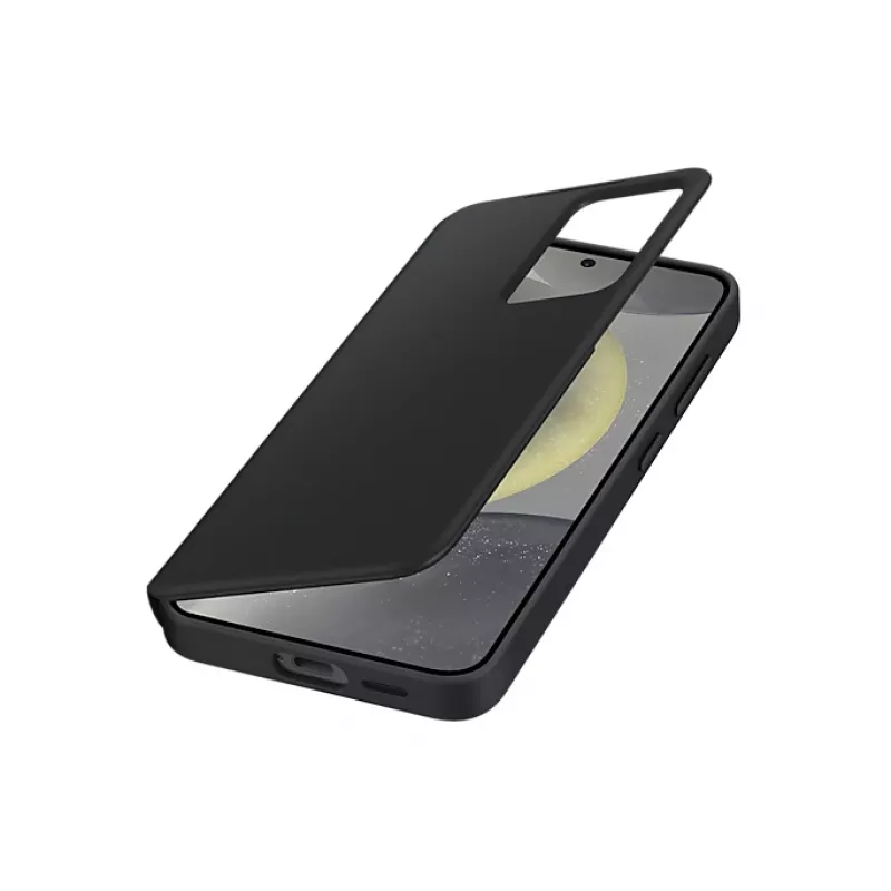 Vāciņa maciņš Samsung Galaxy S24 melns 6,2 collas 1 kartes kabatiņa