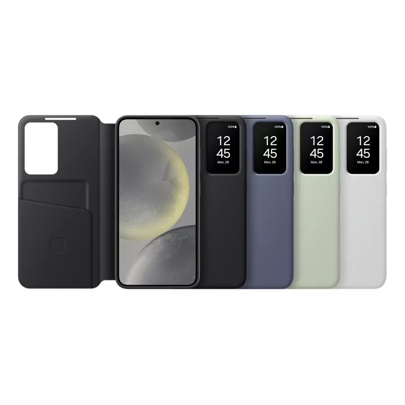 Vāciņa maciņš Samsung Galaxy S24 melns 6,2 collas 1 kartes kabatiņa