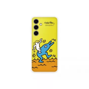 Vāciņš Samsung Keith Haring Flipsuit Case S24 FE dzeltens