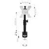 Monitora statīvs Techly ICA-LCD-500BK 76,2 cm (30 collas) Galda, Melns