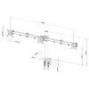 Techly 13–24 collu galda statīvs 3 monitoriem ar termināli ICA-LCD 482-T