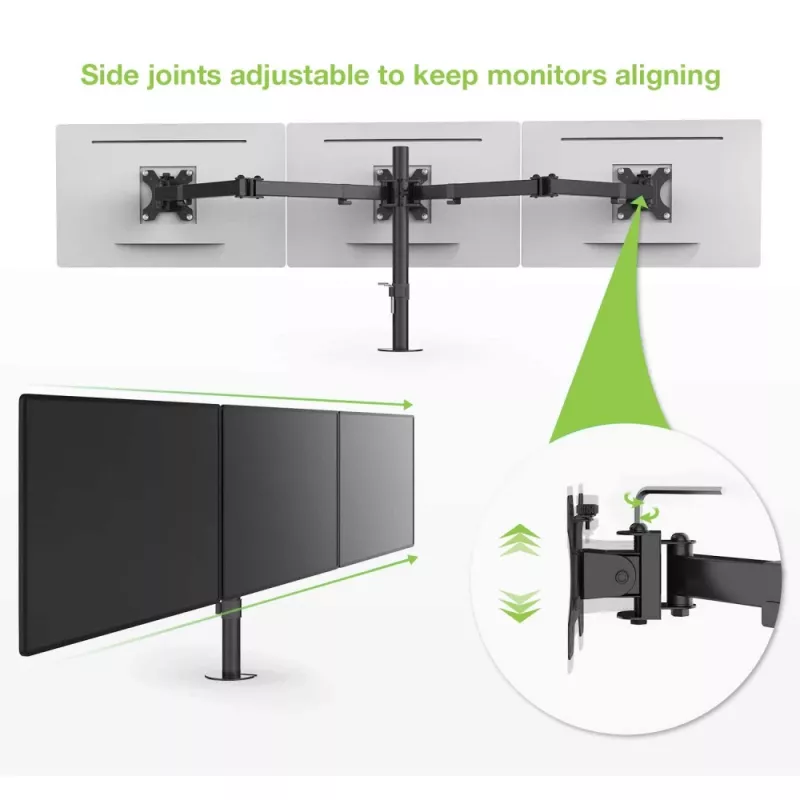 Techly 13–24 collu galda statīvs 3 monitoriem ar termināli ICA-LCD 482-T