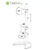 Techly ICA-LCD 2520V monitora stiprinājums / statīvs 68,6 cm (27 collas) Galds Melns