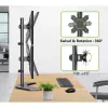 Techly ICA-LCD 2520V monitora stiprinājums / statīvs 68,6 cm (27 collas) Galds Melns
