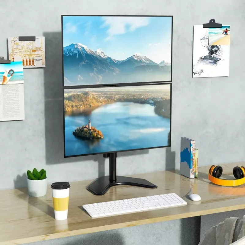 Techly ICA-LCD 2520V monitora stiprinājums / statīvs 68,6 cm (27 collas) Galds Melns