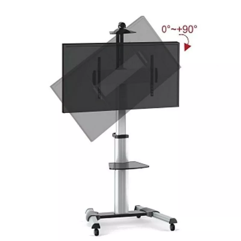 Techly grīdas statīva ratiņi LCD/LED/Plasma 37–70” ar plauktu ICA-TR15