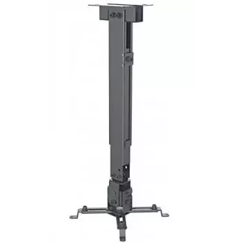 Manhattan projektora stiprinājums, pie griestiem vai sienas, slīpuma un pagrieziena regulēšana, augstuma diapazons: 43–65 cm, maks. 20 kg, melns, mūža garantija