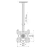 TV stiprinājums Techly ICACPLB906 94 cm (37 collas) Melns