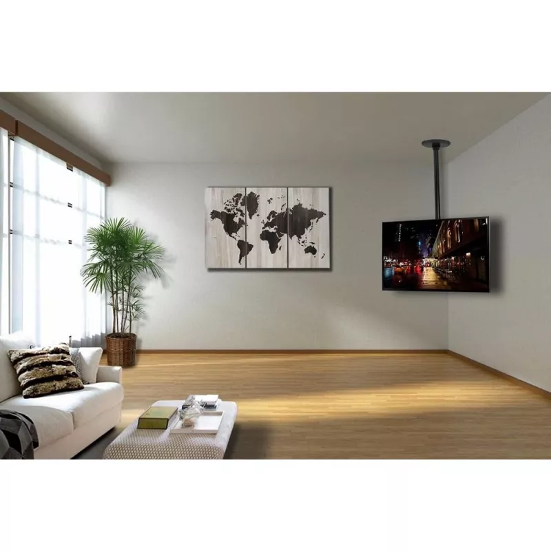 TV stiprinājums Techly ICACPLB906 94 cm (37 collas) Melns