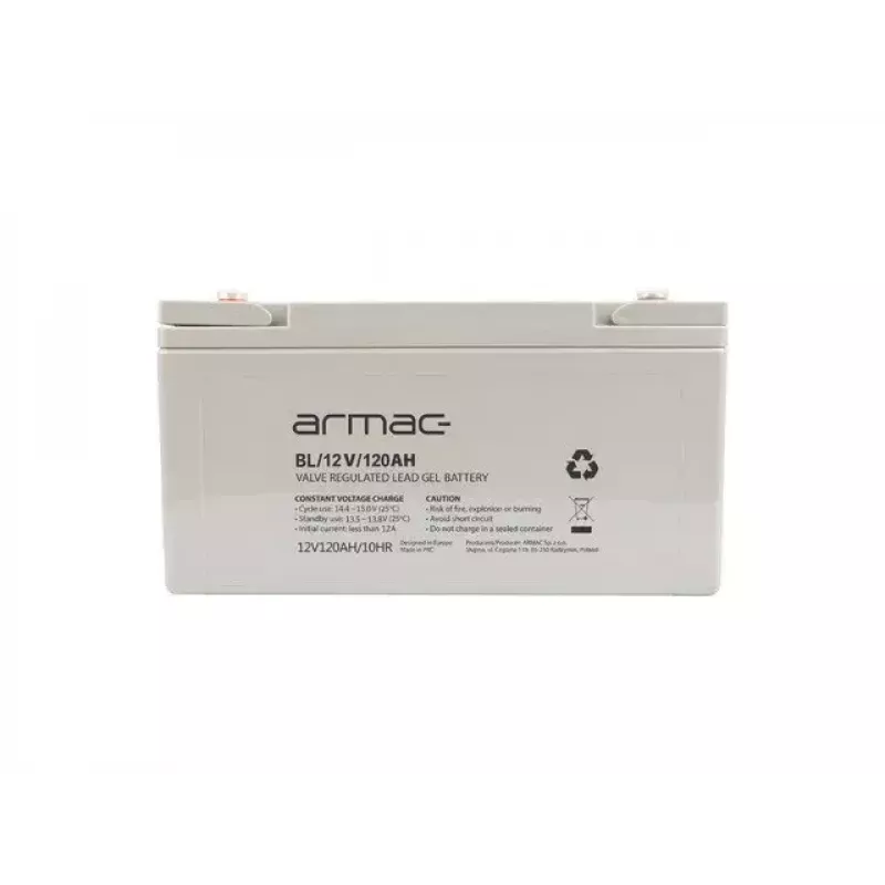 Hermētiska VRLA gēla baterija ARMAC BL/12V/120AH — 12 V 120 Ah, ilgmūžīga