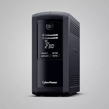 Nepārtrauktās barošanas avots CYBERPOWER Tracer III VP1000ELCD-FR, Line-Interactive 1 kVA (550 W), 4x Type E rozetes, LCD, USB, RS-232