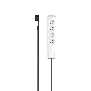 Hama P2223761 strāvas pagarinātājs 1,5 m 4 maiņstrāvas kontaktligzdas Iekštelpām Melns, Balts
