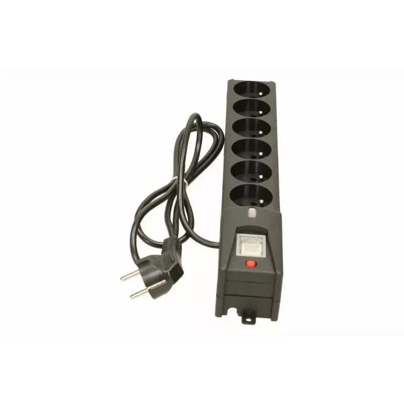 Pārsprieguma aizsargs lestar LX 610 G-A — 6 maiņstrāvas rozetes, IEC 320, 1,5 m kabelis, 155 J, 230 V, melns