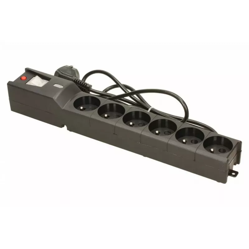 Pārsprieguma aizsargs lestar LX 610 G-A — 6 maiņstrāvas rozetes, IEC 320, 1,5 m kabelis, 155 J, 230 V, melns