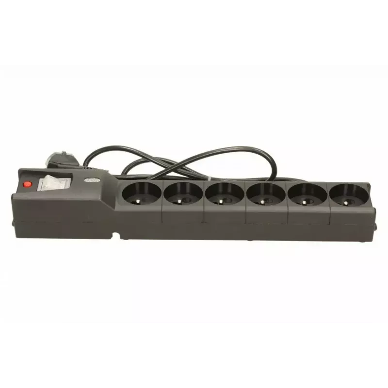 Pārsprieguma aizsargs lestar LX 610 G-A — 6 maiņstrāvas rozetes, IEC 320, 1,5 m kabelis, 155 J, 230 V, melns