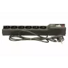 Pārsprieguma aizsargs lestar LX 610 G-A — 6 maiņstrāvas rozetes, IEC 320, 1,5 m kabelis, 155 J, 230 V, melns